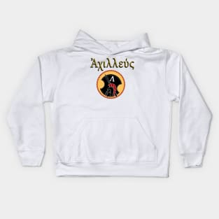 Achilles, Son of Peleus design based on Greek Pottery Kids Hoodie